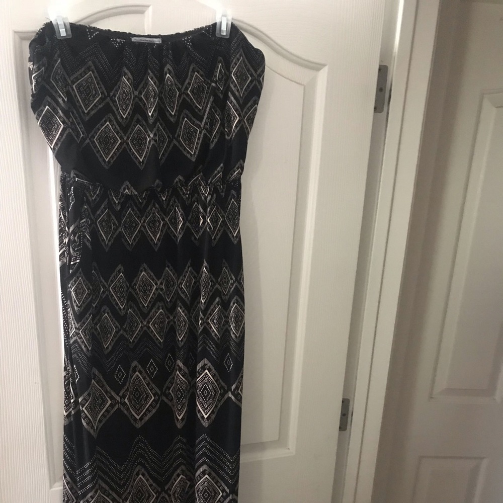 Black and Taupe maxi dress